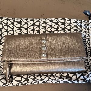 Brighton Nolita Shimmer Wallet in Zinc